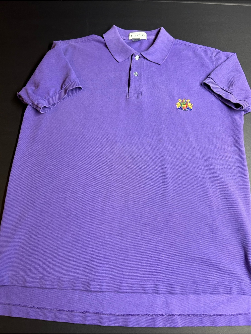 Izod VTG Lavender Short-Sleeve Polo with Chest Tag